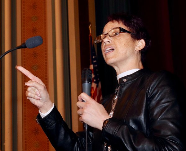 Dr. Crystal Jackson, the NAACP's new Kings County president, speaks during a recent Martin Luther Kings Day celebration. 